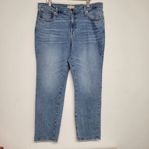 Madewell Slim Boy Jean Straight Leg Blue Denim Women's Jeans